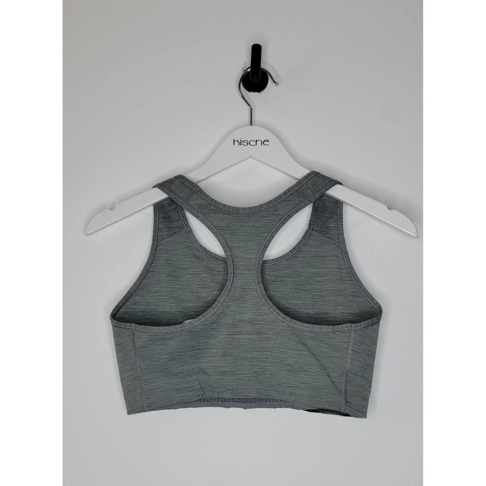 Nike Swoosh Futura Racerback Sports Bra Women's Size Large Gray /Black